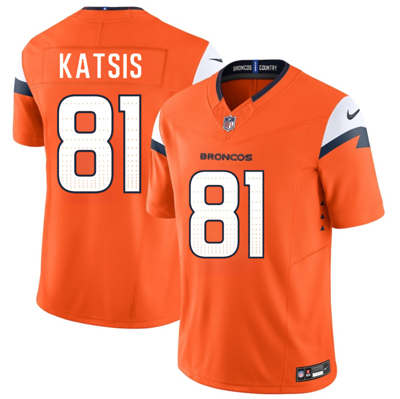 Men's Denver Broncos #81 Kolbe Katsis Orange 2026 Draft F.U.S.E. Vapor Limited Stitched Football Jersey