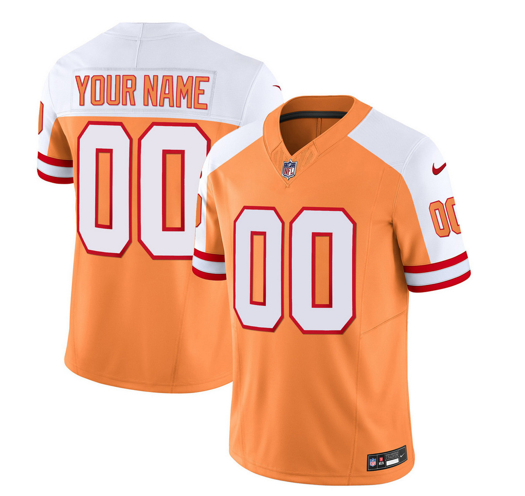 Men's Tampa Bay Buccaneers Active Player Custom 2023 F.U.S.E.White/Gold Throwback Limited Stitched Jersey