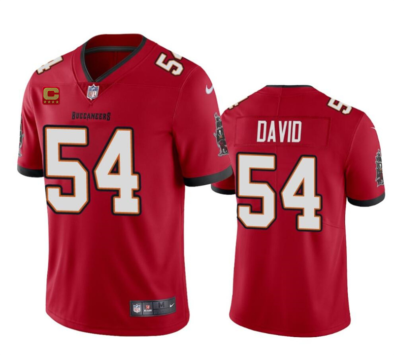 Men's Tampa Bay Buccaneers #54 Lavonte David Red 2024 With 4-Star C Patch Vapor Untouchable Limited Stitched NFL Jersey