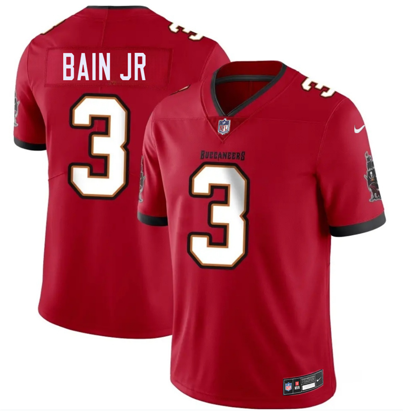 Men's Tampa Bay Buccaneers #3 Rueben Bain Jr Red 2026 Draft Vapor Limited Stitched Jersey