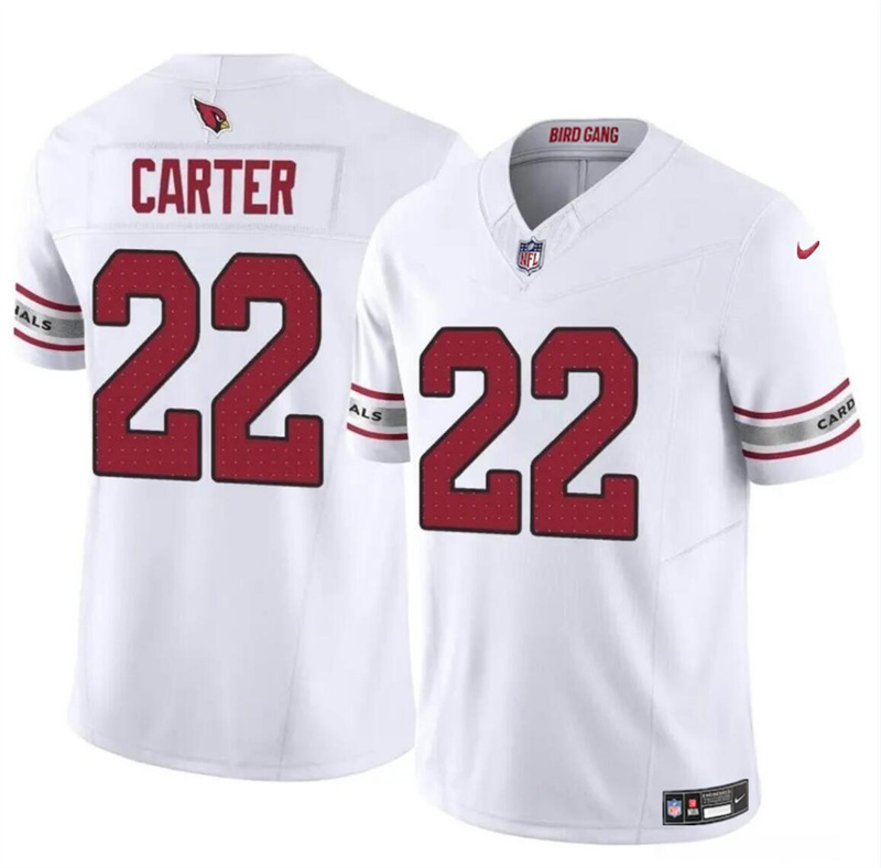 Men's Arizona Cardinals #22 Michael Carter White 2023 F.U.S.E. Vapor Untouchable Limited Stitched Football Jersey