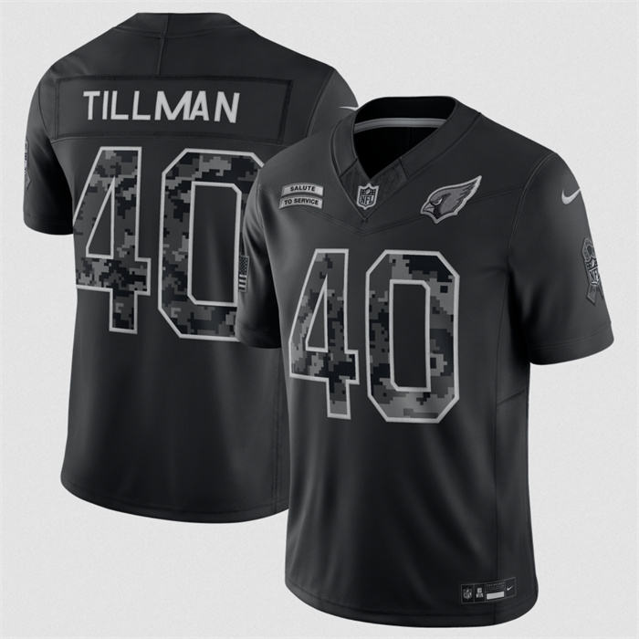 Men's Arizona Cardinals #40 Pat Tillman Black F.U.S.E. 2026 Salute to Service Limited Stitched Football Jersey