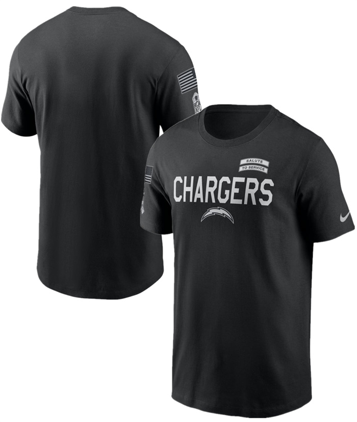 Men's Los Angeles Chargers Black 2026 Salute to Service Sideline Dri-FIT T-Shirt