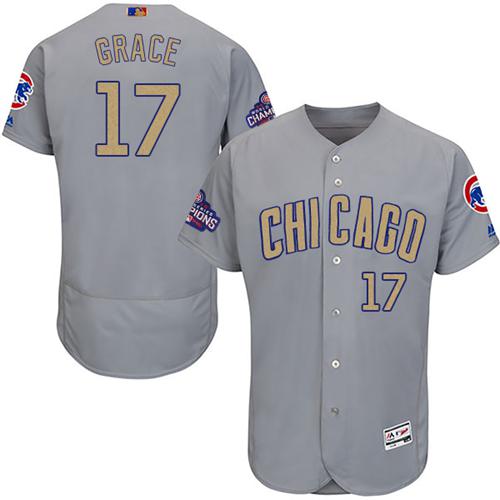 Cubs #17 Mark Grace Grey Flexbase Authentic 2017 Gold Program Stitched MLB Jersey Cubs #17 Mark Grace Grey Flexbase Authentic 2017 Gold Program Stitched MLB Jersey