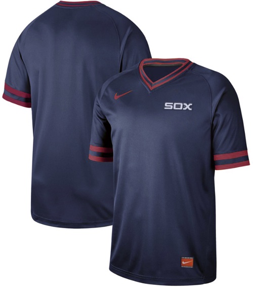 Nike White Sox Blank Navy Authentic Cooperstown Collection Stitched MLB Jerseys