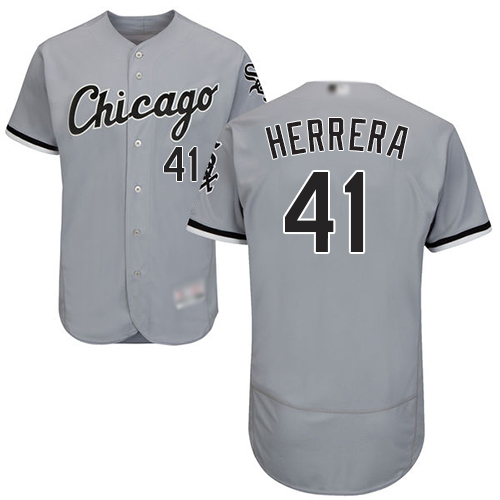 White Sox #41 Kelvin Herrera Grey Flexbase Authentic Collection Stitched MLB Jersey