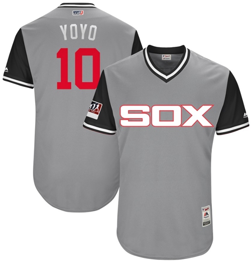 White Sox #10 Yoan Moncada Grey "Yoyo" Players Weekend Authentic Stitched MLB Jersey