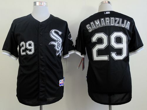 White Sox #29 Jeff Samardzija Black Cool Base Stitched MLB Jersey
