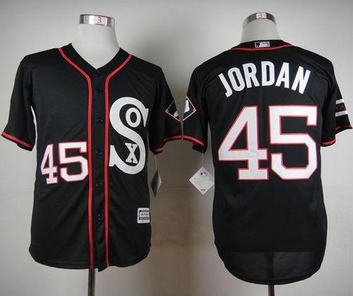 White Sox #45 Michael Jordan Black New Cool Base Stitched MLB Jersey