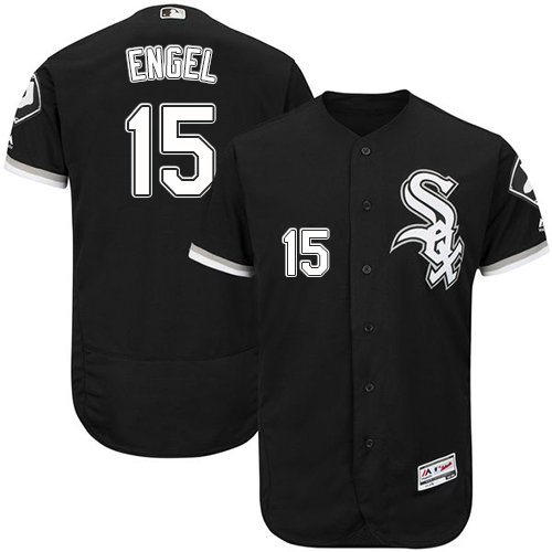 White Sox #15 Adam Engel Black Flexbase Authentic Collection Stitched MLB Jersey