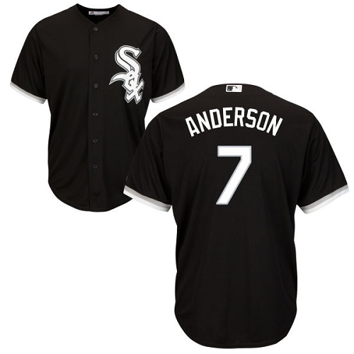 White Sox #7 Tim Anderson Black New Cool Base Stitched MLB Jersey