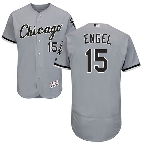 White Sox #15 Adam Engel Grey Flexbase Authentic Collection Stitched MLB Jersey