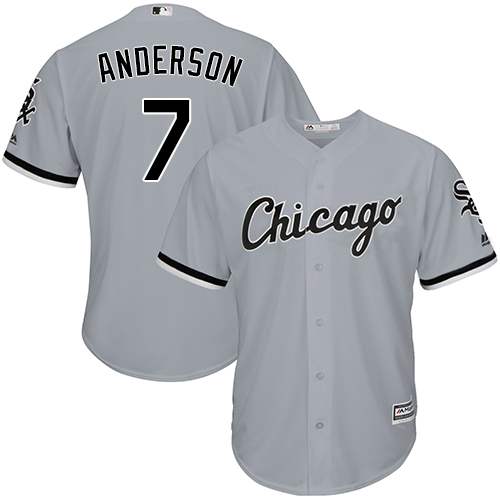 White Sox #7 Tim Anderson Grey New Cool Base Stitched MLB Jersey