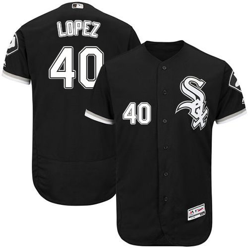 White Sox #40 Reynaldo Lopez Black Flexbase Authentic Collection Stitched MLB Jersey