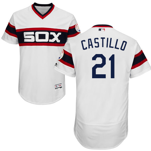 White Sox #21 Welington Castillo White Flexbase Authentic Collection Alternate Home Stitched MLB Jersey
