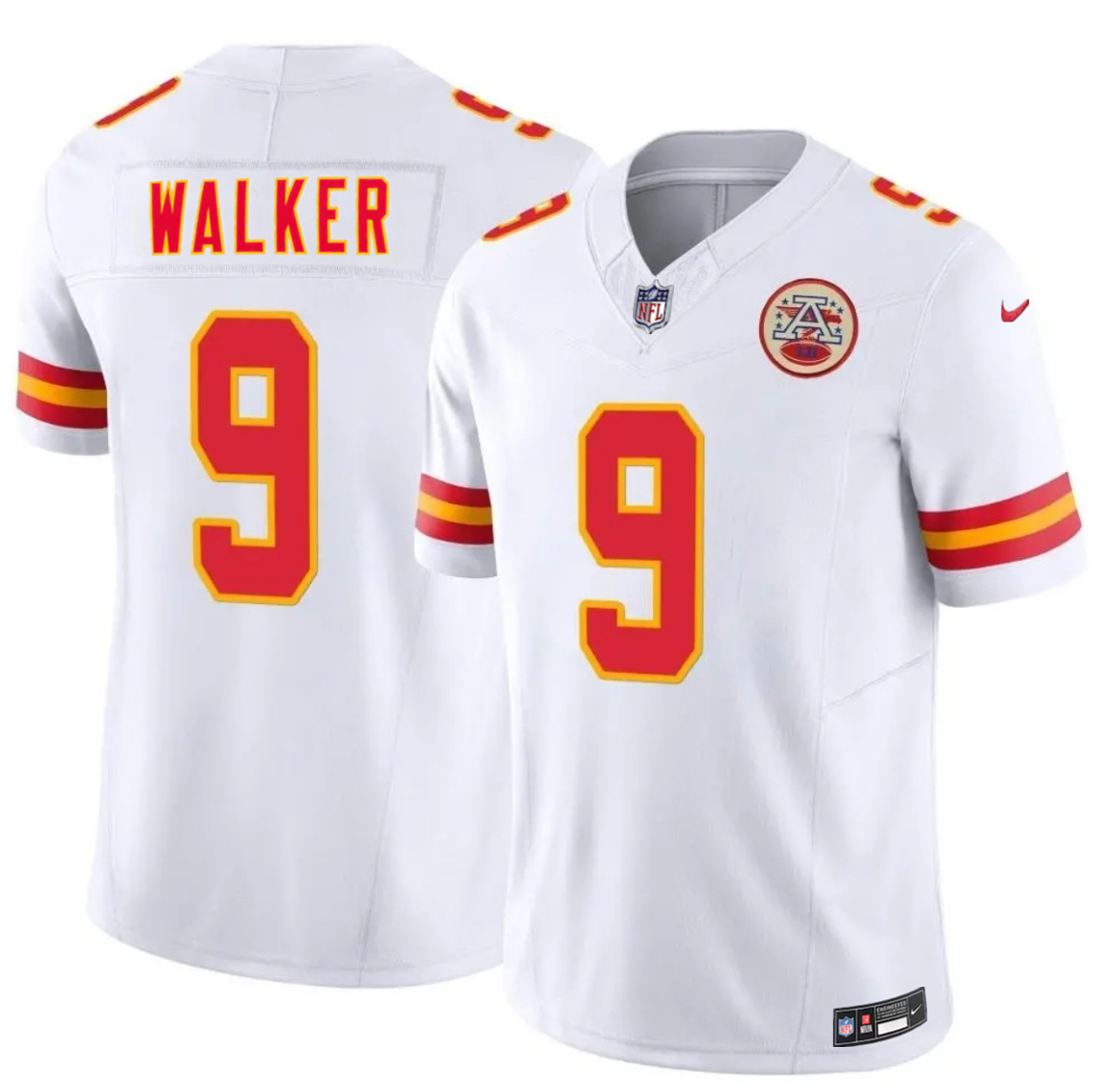Men’s Kansas City Chiefs #9 Kenneth Walker III White 2026 F.U.S.E. Vapor Untouchable Limited Stitched Football Jersey