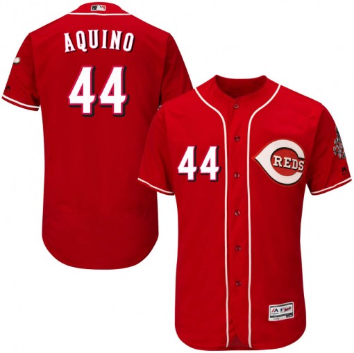 Reds #44 Aristides Aquino Red Flexbase Authentic Collection Stitched MLB Jersey