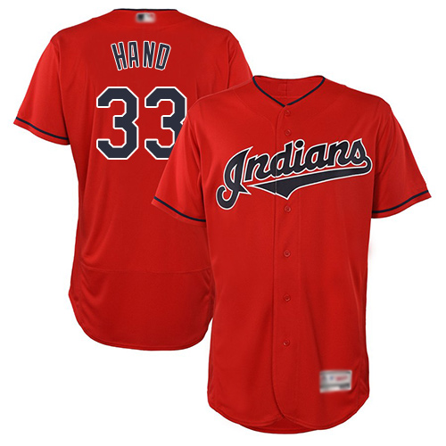 Indians #33 Brad Hand Red Flexbase Authentic Collection Stitched MLB Jersey