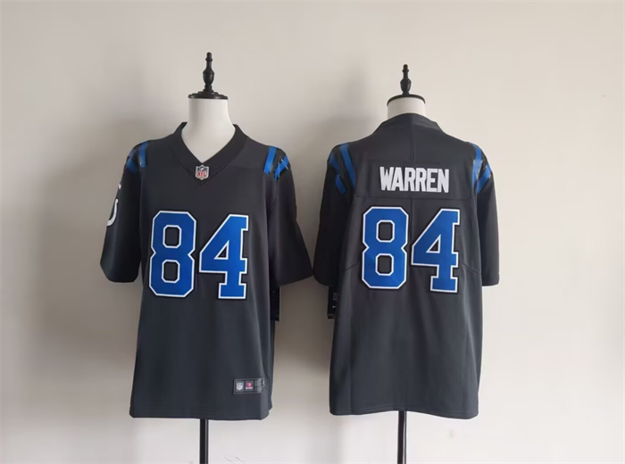 Men's Indianapolis Colts #84 Tyler Warren Dark Gray 2026 Rivalries Collection Limited Stitched Football Jersey