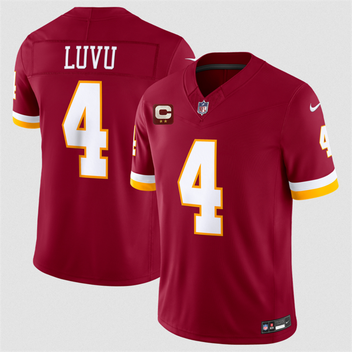 Men's Washington Commanders #4 Frankie Luvu Burgundy 2026 F.U.S.E. With 2-Star C Patch Vapor Limited Stitched Football Jersey