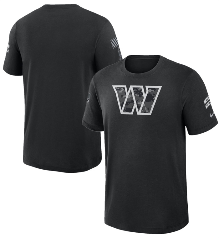 Men's Washington Commanders Black 2026 Salute to Service Sideline Dri-FIT T-Shirt