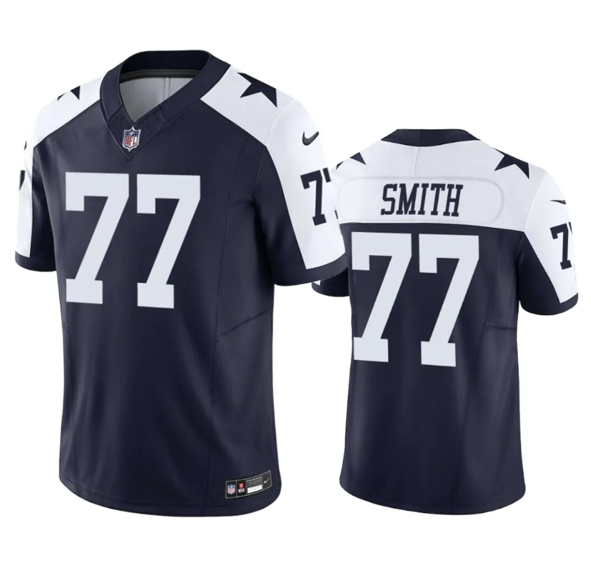 Men's Dallas Cowboys #73 Tyler Smith Navy 2023 F.U.S.E. Vapor Limited Stitched Football Jersey