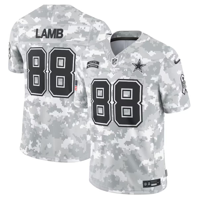 Men's Dallas Cowboys #88 CeeDee Lamb 2024 F.U.S.E Arctic Camo Salute to Service Limited Stitched Football Jersey