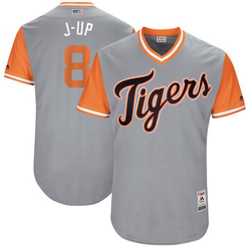 Tigers #8 Justin Upton Gray "J-Up" Players Weekend Authentic Stitched MLB Jersey