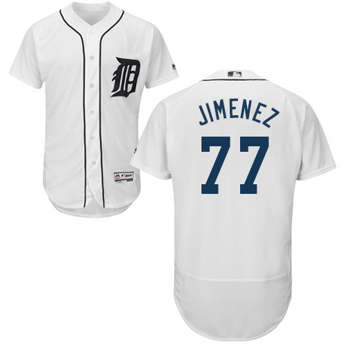 Tigers #77 Joe Jimenez White Flexbase Authentic Collection Stitched MLB Jersey