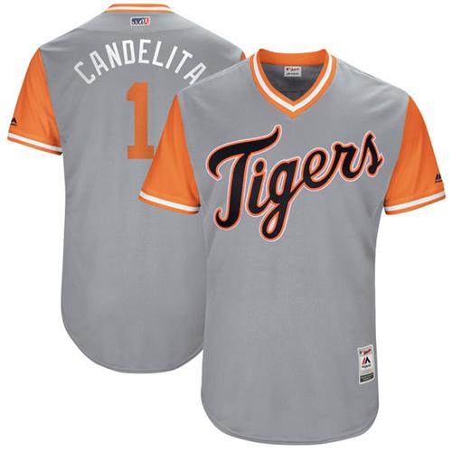 Tigers #1 Jose Iglesias Gray "Candelita" Players Weekend Authentic Stitched MLB Jersey