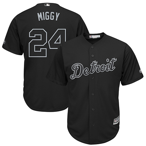 Tigers #24 Miguel Cabrera Black "Miggy" Players Weekend Cool Base Stitched MLB Jersey