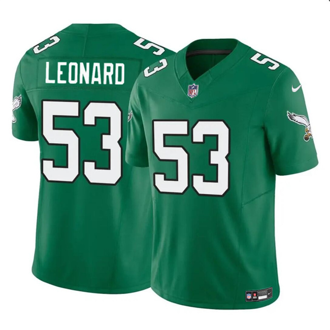 Men's Philadelphia Eagles #53 Shaquille Leonard Green 2023 F.U.S.E. Vapor Untouchable Limited Stitched Football Jersey