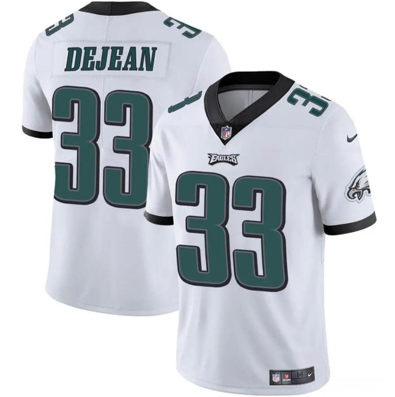 Men's Philadelphia Eagles #33 Cooper DeJean White 2024 Draft Vapor Untouchable Limited Stitched Football Jersey