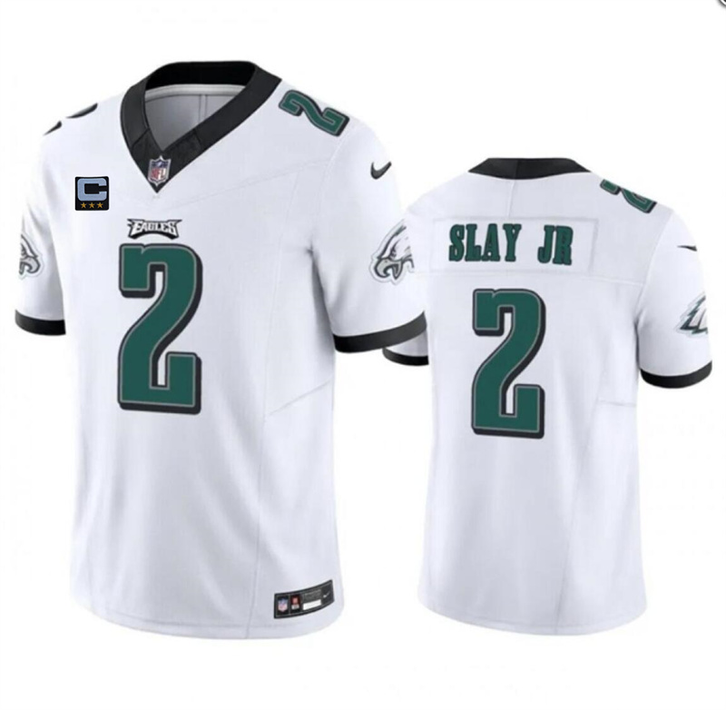 Men's Philadelphia Eagles #2 Darius Slay JR White F.U.S.E With 3-Star C Patch Vapor Untouchable Limited Stitched Football Jersey