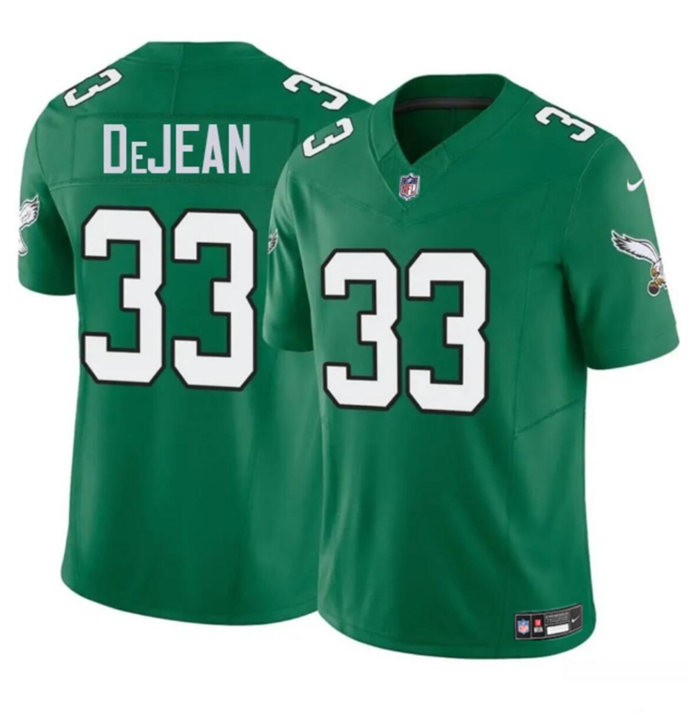 Men's Philadelphia Eagles #33 Cooper DeJean Green 2024 Draft F.U.S.E Vapor Untouchable Throwback Limited Stitched Football Jersey