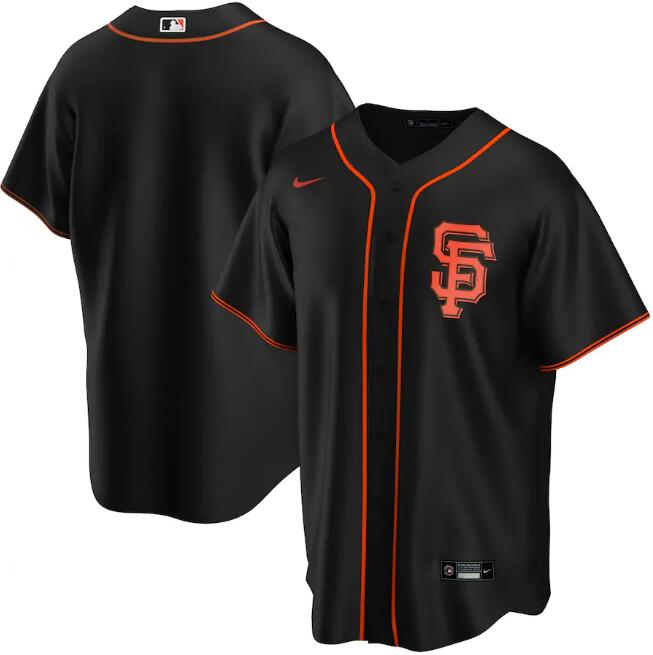Men's San Francisco Giants Blank Black MLB Cool Base Stitched Jersey