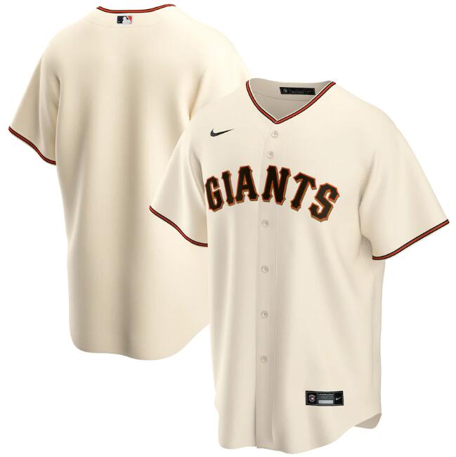 Men's San Francisco Giants Blank Cream MLB Cool Base Stitched Jersey