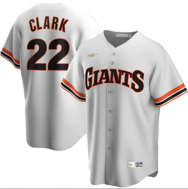 Men's San Francisco Giants #22 Will Clark White MLB Cool Base Stitched Jersey