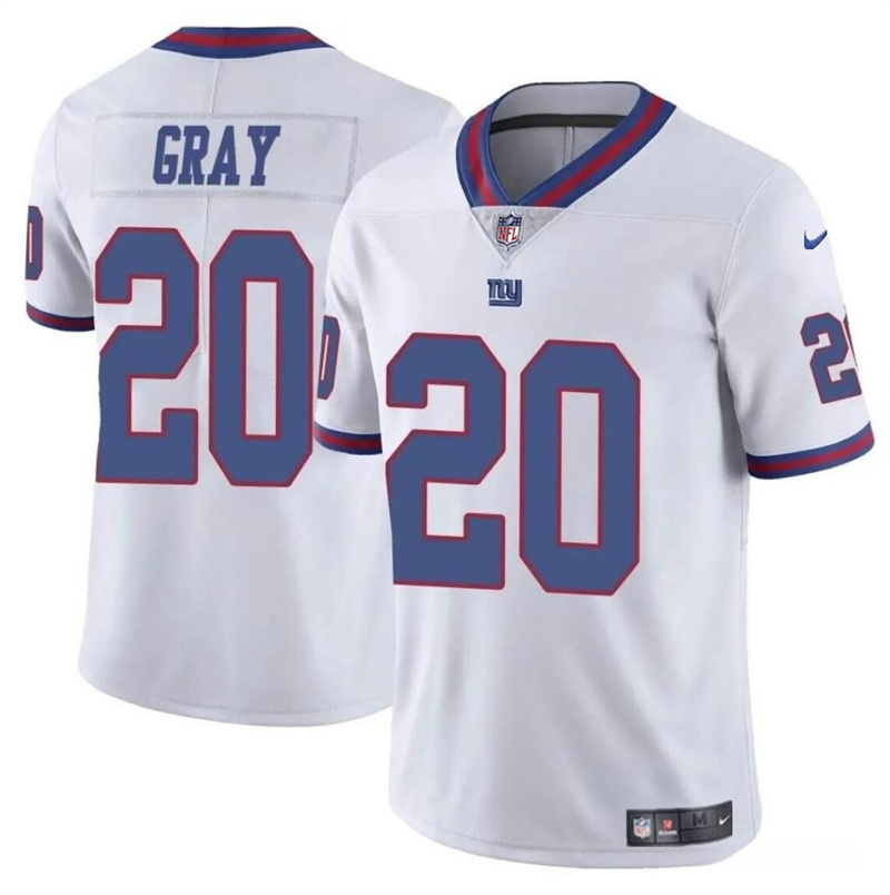 Men's New York Giants #20 Eric Gray White Color Rush Limited Stitched Jersey