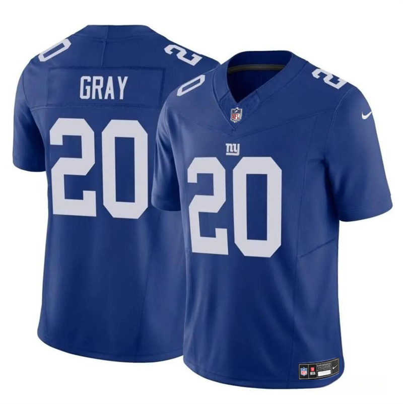 Men's New York Giants #20 Eric Gray Blue 2023 F.U.S.E. Vapor Untouchable Limited Stitched Jersey