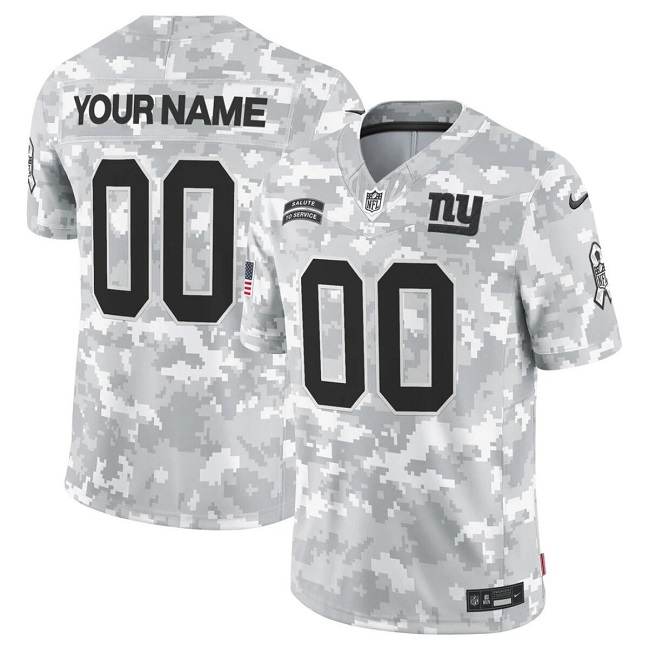 Men's New York Giants Active Player Custom 2024 F.U.S.E Arctic Camo Salute to Service Limited Stitched Football Jersey