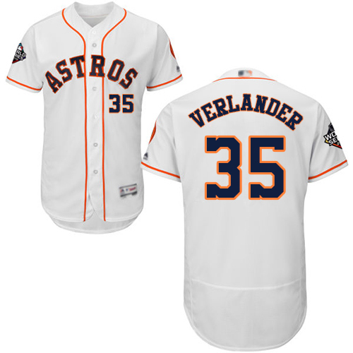 Astros #35 Justin Verlander White Flexbase Authentic Collection 2019 World Series Bound Stitched MLB Jersey