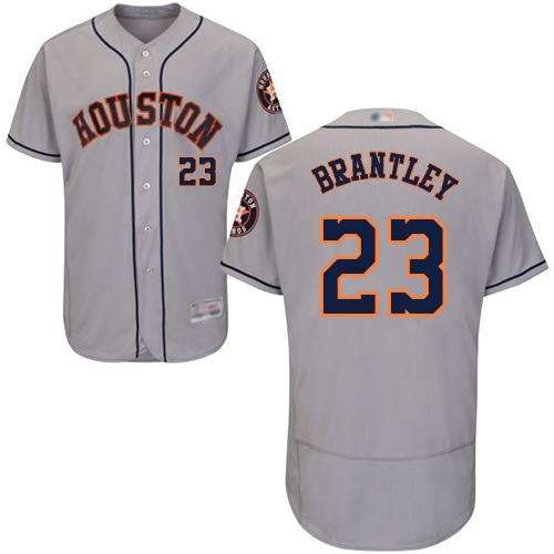 Astros #23 Michael Brantley Grey Flexbase Authentic Collection Stitched MLB Jersey
