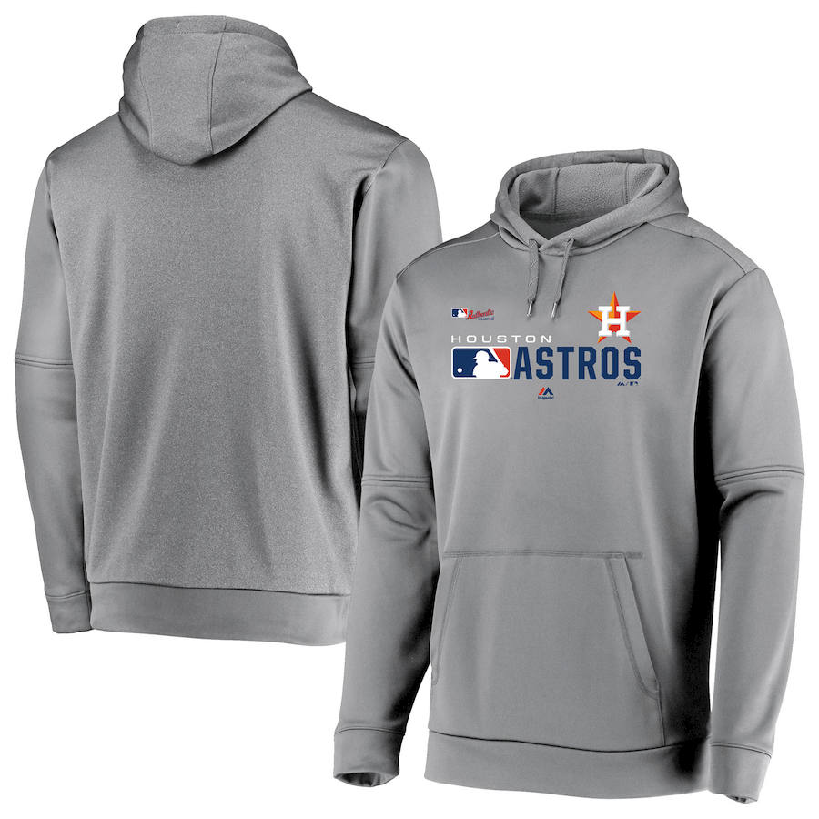 Houston Astros Majestic Authentic Collection Team Distinction Pullover Hoodie Platinum