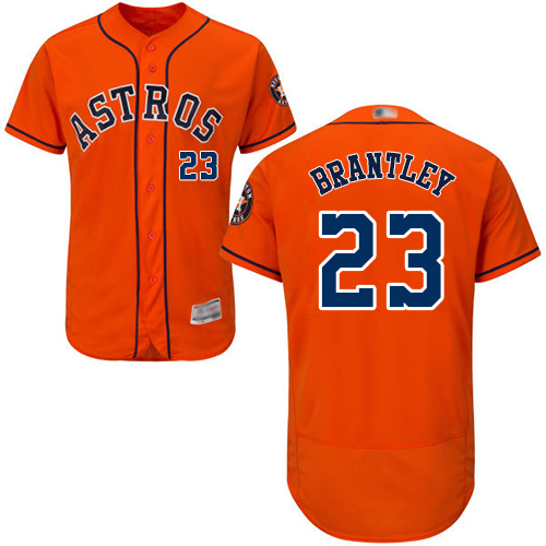 Astros #23 Michael Brantley Orange Flexbase Authentic Collection Stitched MLB Jersey