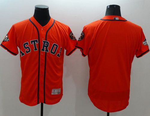 Astros Blank Orange Flexbase Authentic Collection 2019 World Series Bound Stitched MLB Jersey