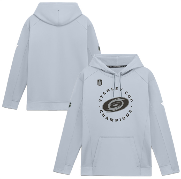 Men's Carolina Hurricanes Gray 2026 Stanley Cup Champions Pro Hoodie