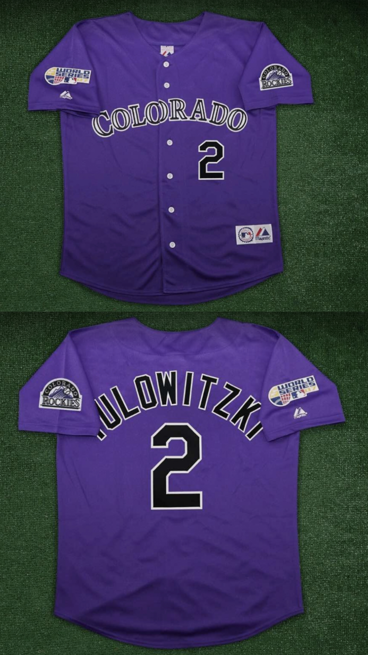 Men's Colorado Rockies #2 Troy Tulowitzki Purple Limited Stitched Baseball Jersey