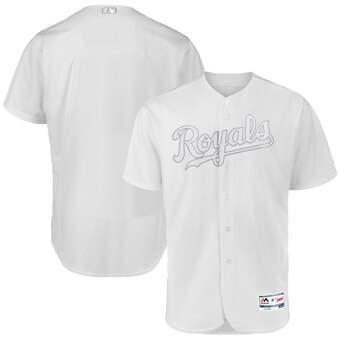 Kansas City Royals Blank Majestic 2019 Players' Weekend Flex Base Authentic Team Jersey White