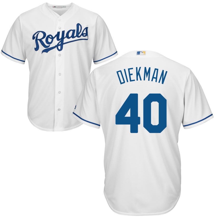 Royals #40 Jake Diekman White Cool Base Stitched MLB Jersey